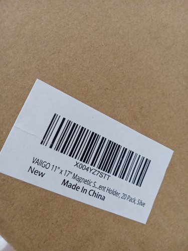 20PK Vaiigo Self Adhesive Magnetic Sign Holder Display Frame - 11" x 17" - Silver image 5