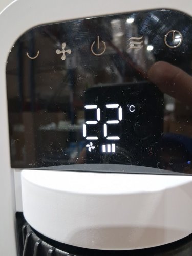 omnibreeze premium 38" Rotating tower fan with wifi CONTROL, 5-SPEEDS & REMOTE - white/BLACK (model: 5333021/dc2313r-g) image 3