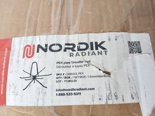 NORDIK RADIANT Piping PEX uncoiler - for 3/8" to 1" hydronic Glycol/Water Radiant Floor PEX Installation image 7