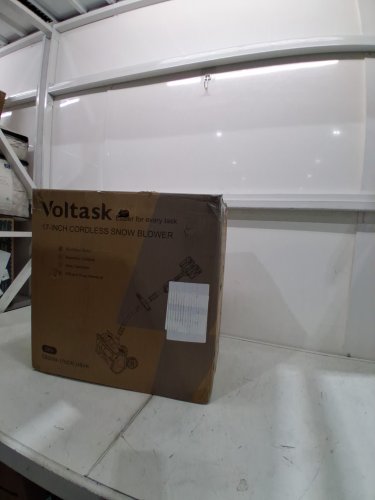 VOLTASK WHEELED CORDLESS SNOW SHOVEL WITH BATTERIES AND CHARGER- 17" X 8" CLEARING - 24V - ORANGE/BLACK (MODEL: CSS008-170) image 2