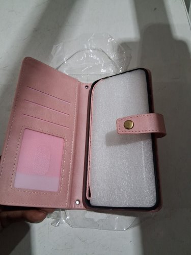CASE & POWER Wallet Leather Magnetic Case Shockproof Leather Flip Cover with 9 card slots for iPhone 13 Pro -PINK (MODEL: 11JAUUAZLLXB) image 3