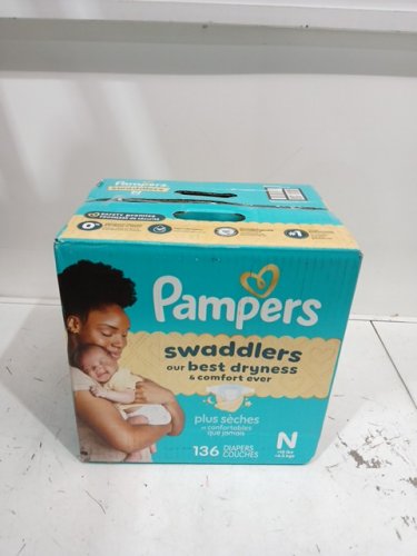 136PK PAMPERS SWADDLERS DIAPERS - NEWBORN SIZE image 2