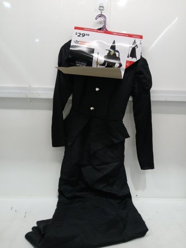 2pc women's way to celebrate wicked witch costume with hat - SMALL - black image 4