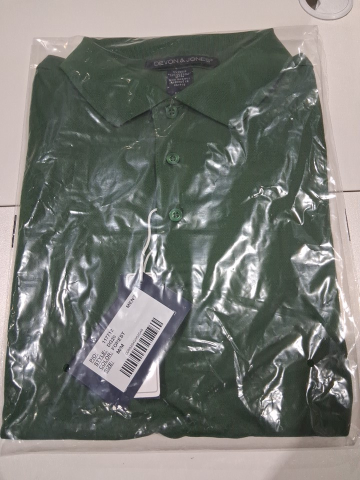 men's devon & jones crownlux performance polo shirt - medium - forest green (style: dg20) image 2