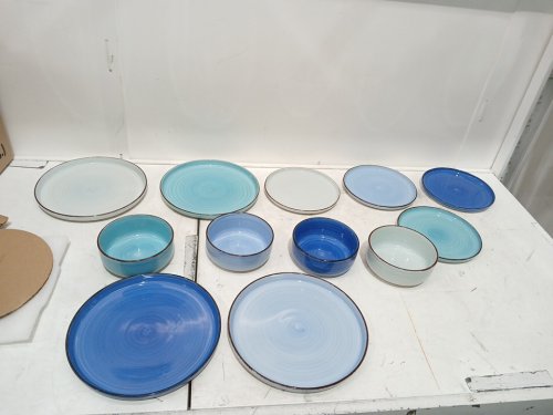 12PC vancasso Bonita Hand painted Dinnerware Set - BLUE image 3