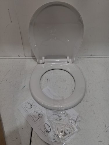 Garvee Round Toilet Seat with Slow Soft Close - 17" - white (model: pho-0r8ldvyt) image 3