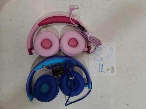 2pk kids mpow wired Headphones - blue/PINK (model: bh385a) image 2