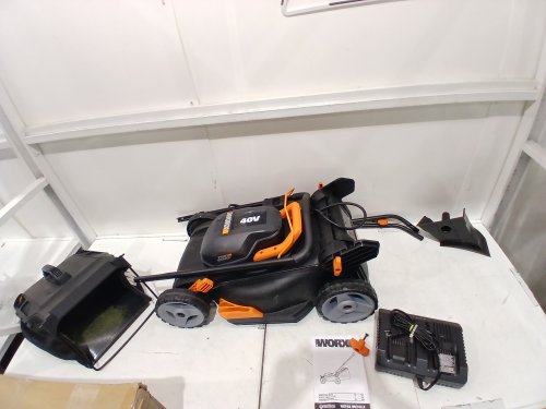 WORX 40V (2x20V) 17" 2-In-1 Cordless Lawn Mower - Black/Orange - (Model: WG743) image 3