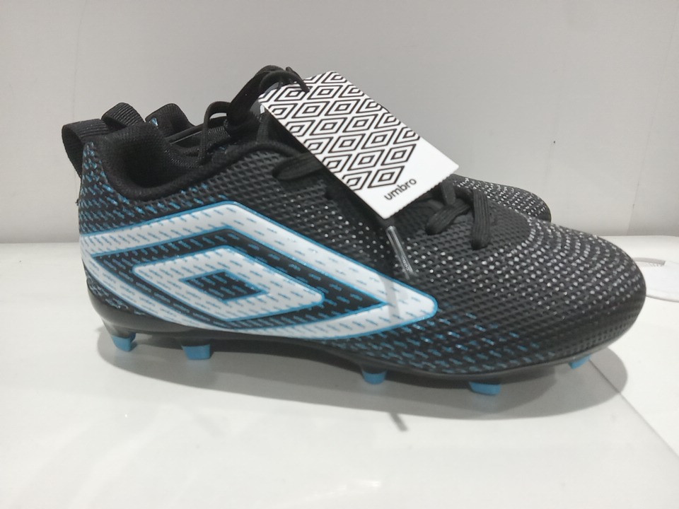 Kid's Umbro Aurora II Soccer Cleat - Size 3 - blue/black/white (style: 1985170) image 3