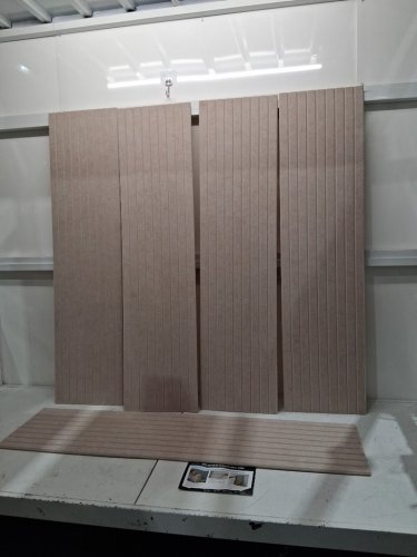 10PK ART3DWALLPANELS polyester SOUNDPROOF self ADHESIVE ACOUSTIC WALL PANELS - 12" x 48" x 0.35" - CAMEL image 4