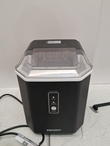 EUHOMY COUNTERTOP ICE MAKER MACHINE WITH HANDLE BASKET AND SCOOP -1.2L - MAKES 26LB/DAY - BLACK (MODEL: IM011-BBL-CAEH) image 5