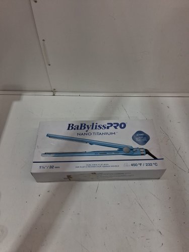 babylisspro nano-titanium and ceramic flat iron - maximum smoothness and shine - 1 1/4" - blue -(model: bnt9125tc). image 2
