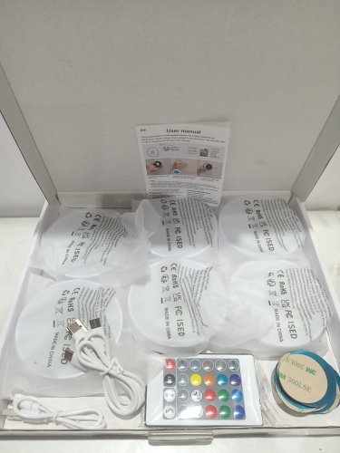 6pk Intelligent Motion Sensor LED Night Light with remote for color changing options & RBG feature - dimmable/rechargeable  (Model: LW2V) image 6