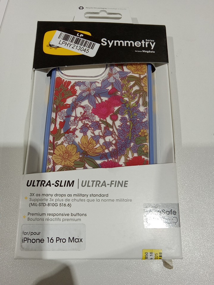 OtterBox Symmetry Series iPhone 16 Pro Max Clear Case FOR MAGSAFE - Floral Purple image 2