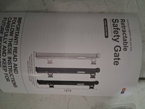 Safety Mesh Retractable Gate for Stairs, Doorways, Hallways, and more - 120" x 33" - grey (model:sh20.006b03c) image 4