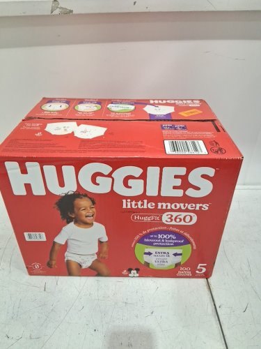 100PK HUGGIES LITTLE MOVERS HUGGFIT BABY DIAPERS WITH 360° WAISTBAND - SIZE 5 (MODEL: 5660200) image 2