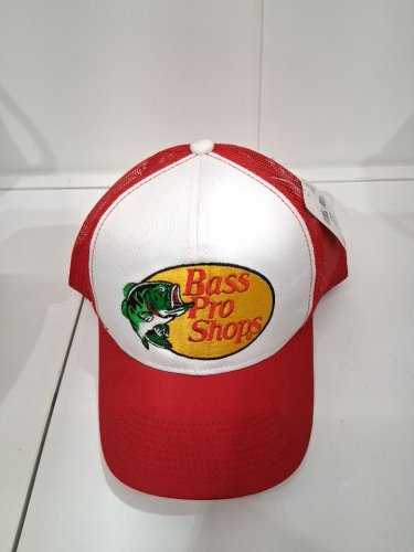 Embroidered Logo Mesh Trucker Cap - osfm - Red image 2