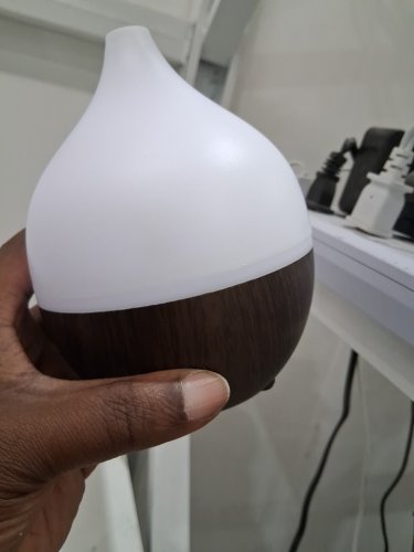 salking small essential oil diffuser - 100ml - white/ wood brown (model:200267) image 3
