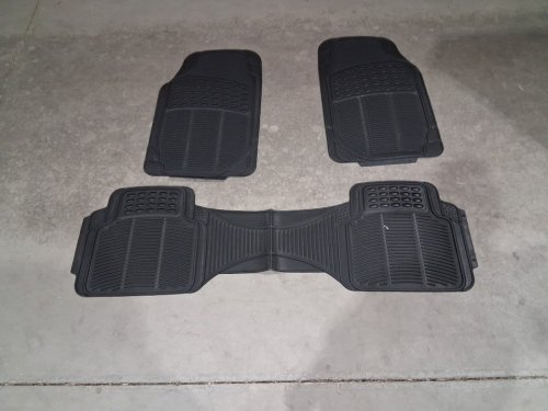 3PC FH GROUP HEAVY DUTY TRIMMABLE ALL-WEATHER CAR FLOOR MATS - Universal Fit - BLACK (MODEL: F11306-BLACK) image 3