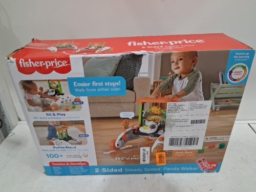 FISHER-PRICE 2-SIDED STEADY SPEED PANDA WALKER INTERACTIVE BABY TOY WITH LIGHT, 100+ SONGS, SOUNDS & PHRASES - MULTICOLOUR (MODEL: ‎HGM26) image 4