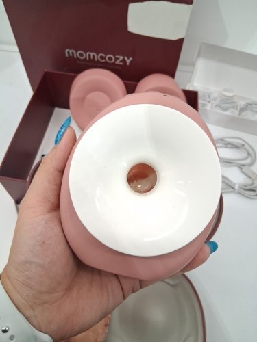 momcozy  Air 1 Ultra-Slim Hands-Free Wearable Breast Pump with wireless charging Case - cozy red  (model: air 1) image 10