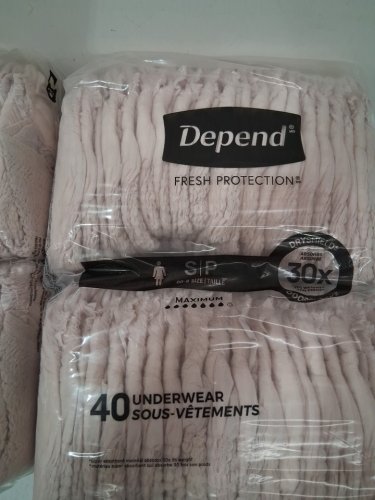 80PK WOMENS DEPENDS NIGHT DEFFENSE FRESH PROTECTION UNDERWEAR - MAXIMUM ABSORBANCY - SMALL - PINK - (MODEL:‎1003600054196) image 3
