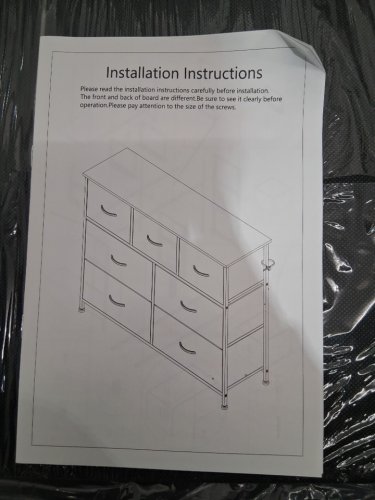 MUTUN 7-Drawer Fabric Storage Dresser with Fabric Bins, Sturdy Frame, Easy Pull Handles & Wooden Top - 39.4" x 30.2" x 11.8" - rustic brown - (model:h0101478) image 7