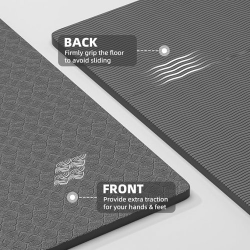 ILILI Tear-Resistant Yoga Mat with Carrying Strap - 72" X 25" x 0.3" - grey image 4