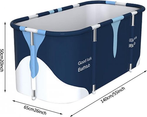 Lakexus Extra Large Portable Foldable Freestanding Soaking Tub - 55" - 100-150L - blue (Model: e2c7dc8a-1f17-4269-914f-18c022e823cc) image 2
