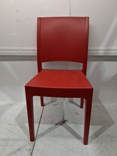ARETA plastic stacking dining chair - 35" x 17" - red - (model:1011751) image 3