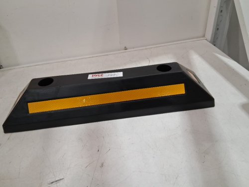 Pyle Curb Garage Vehicle Floor Stopper for Parking Safety Heavy Duty Rubber heel Guide Block Protect Bumper - 21.7" x 5.9" x 3.5" - black/yellow - (model:PCRSTP11) image 3