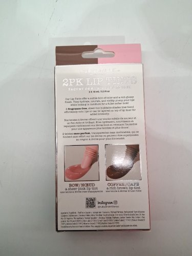 2pk ruby & millie peptide lip tint - 10ml each - bow pink/coffee brown image 3