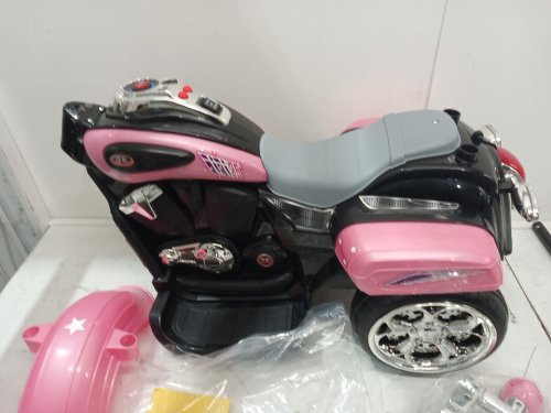 costway ids Ride On Chopper Motorcycle 3 Wheel Trike with Headlight and Horn - 6v - 66lbs capacity - pink (model:TY327686PI) image 7