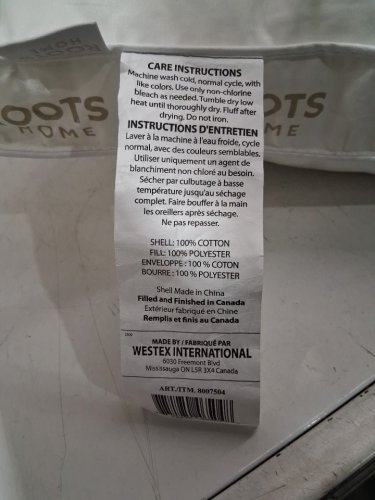 Roots Home premium luxury Pillow - 300 thread count - KING - WHITE (MODEL: 8007504) image 4