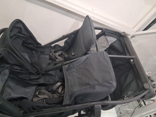 UPPAbaby Minu Duo Side-by-Side Double Stroller Lightweight + Compact Design - 100LBS CAP - 26" WIDE -  Jake (MODEL: 0801-MND-NA-jke) image 3