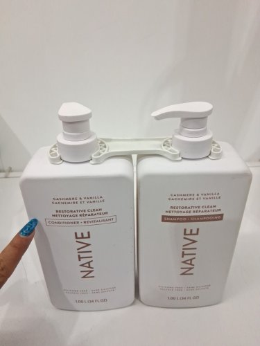 2pc native shampoo and conditioner - 1l - cashmere and vanilla image 3