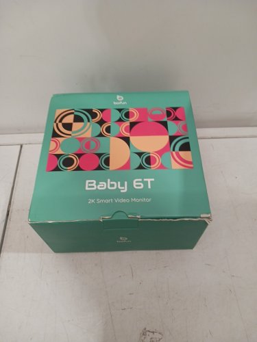 BOIFUN WiFi Video Baby Monitor Camera - 360° Rotation, Night Light, Auto Tracking, AI Motion & Sound Detection, Phone App Control, 3000mAh Battery, 2-Way Audio -5'' screen- white/teal (model:baby 6t) image 2