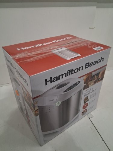HAMILTON BEACH DIGITAL ELECTRIC BREAD MAKER MACHINE - ARTISAN AND GLUTEN FREE SETTINGS - 2LBS CAPACITY - 14 SETTINGS - WHITE/STAINLESS STEEL (MODEL: 29987MN) image 2