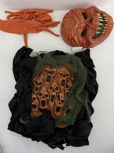 3PC MEN'S WAY TO CELEBRATE HOLLOWED JACK COSTUME - MEDIUM (32-24) - BLACK/ORANGE/GREEN (STYLE: 48663) image 4