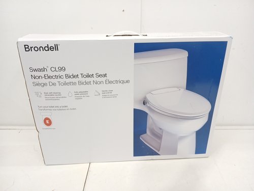 BRONDELL SWASH CL99 ELONGATED NON-ELECTRIC BIDET TOILET SEAT - 18" - WHITE (MODEL: CL990416) image 2