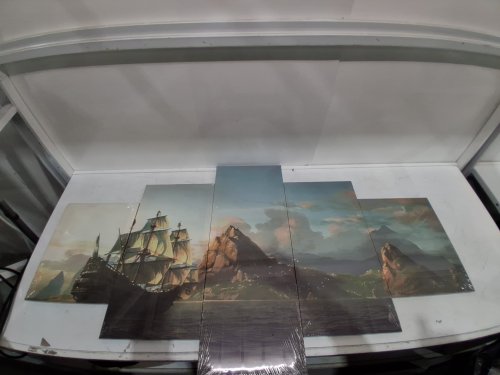 5PC Canvas Art OF Sailing Ship Poster Stretched for Living Room image 4