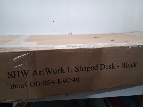 SHW Commercial-Grade L-Shape Corner Office Computer Desk - 55" x 60" - Black image 6