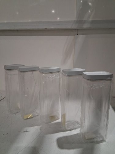 6pc Pasta Storage Plastic Canister -1800ML - clear image 2