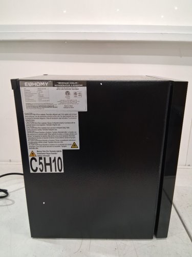 EUHOMY BEVERAGE REFRIGERATOR COOLER WITH 40°F-61°F DIGITAL TEMPERATURE CONTROL - 18L (HOLDS 25 CANS) - BLACK (MODEL: FWC008-11BL-CAEH /‎ WC-6B) image 9