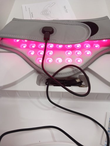 hello face 3 in 1 red light therepy device with rechargable remote - 147 chips 660nm and 850nm near infrared - portable - pain relief - grey image 4