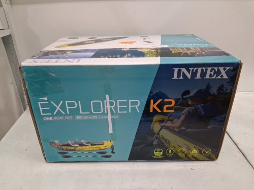 INTEX EXPLORER K2 KAYAK 2-PERSON INFLATABLE KAYAK SET WITH ALUMINUM BARS - 10FT x 3" x 3FT - YELLOW (MODEL: 68307EP) image 8
