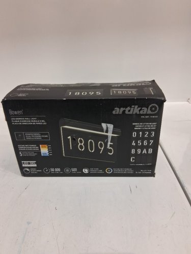 artika Bowen hardwired modern LED outdoor address wall light - 2700k - 5000k - 10" x 5" - MATTE black/white (model: OUT-BOW5C-C1BL / 1938103) image 2