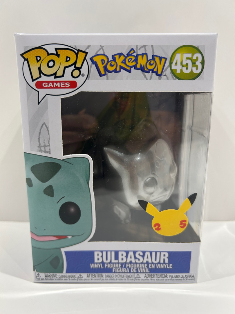 Funko pop! Games: pokemon - bulbasaur (silver) vinyl figure (#453) image 2