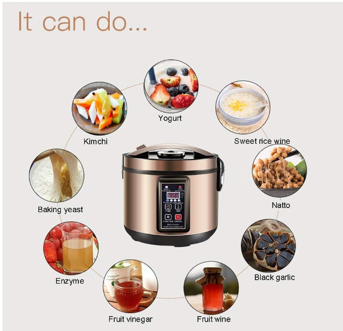 MLGB INTELLIGENT MULTI-FUNCTION FERMENTER MACHINE - 6l capacity - BLACK/BRUSHED GOLD - (MODEL: AZK186) image 2