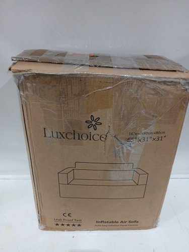 Inflatable Chair with Ottoman Foot Rest - GREY image 3
